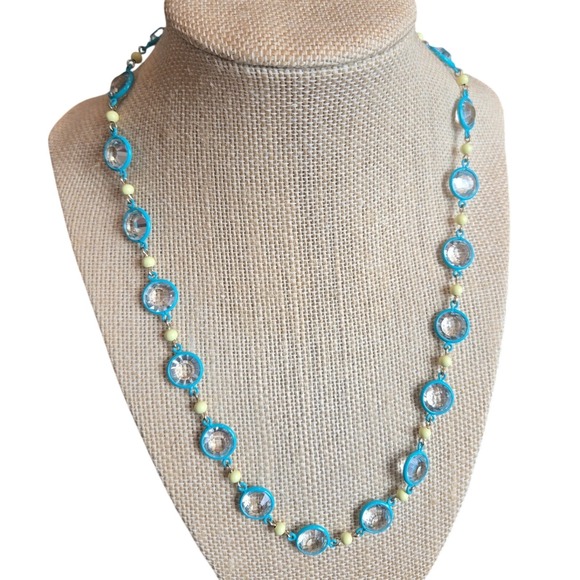 Roxanne Assoulin Jewelry - Roxanne Assoulin Necklace Crystal Link Blue Bead NWOT Business‎ Casual